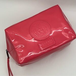 VERSACE Parfums Pink Patent Cosmetic Bag Pouch Medusa Logo